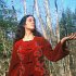 Kathy wearing designer velvet - Woodstock